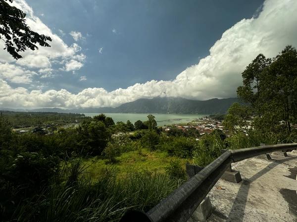 View at lake near mount batur